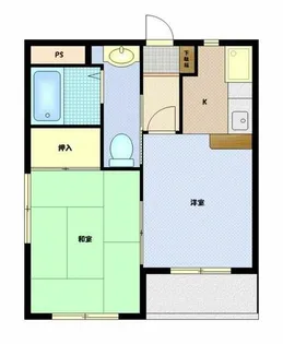 カワイマンション【1-A号室】の間取り