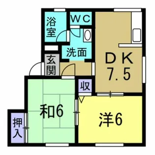 ゴールドハイツD棟【101号室】の間取り