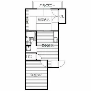 コスモコーポ北田辺【5階】の間取り