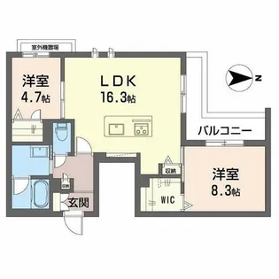 プレシャス メゾン【2階】の間取り