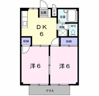 パレスNT-B【1階】の間取り