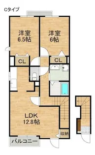 ダンデライオンB棟【2階】の間取り