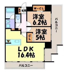 プレサンスロジェ浄心【2階】の間取り