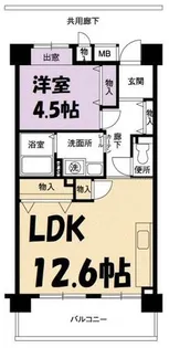 アーバンラフレ志賀1号棟【7階】の間取り