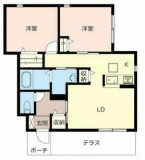 ロンド・ヴィル・ウエスト【1階】の間取り