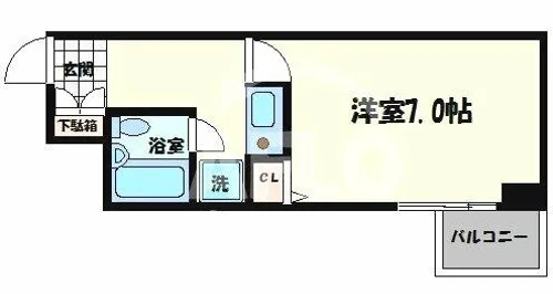 エスリード難波【8階】の間取り