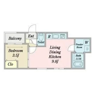 Cherim中村公園South【303号室】の間取り