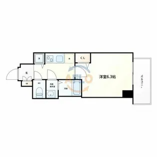 ゼオン大阪EAST【10階】の間取り