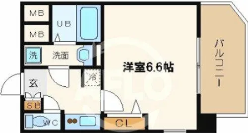 プロシード大阪WESTアドリア【7階】の間取り