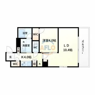 ゲートコート東三国【9階】の間取り