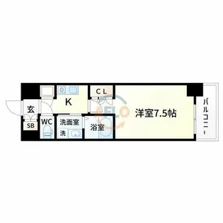 エステムヒルズ新大阪【8階】の間取り