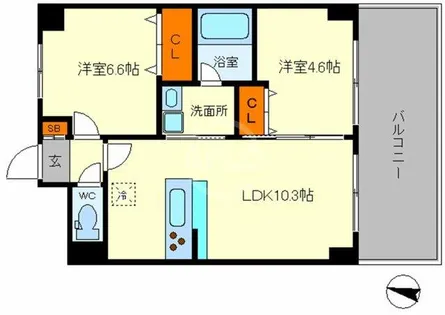 エスペランサ海老江【2階】の間取り