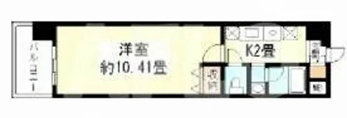 オリエンス夕陽丘【10階】の間取り