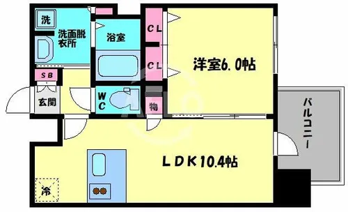 プレサンス四天王寺前夕陽ヶ丘アクティ【4階】の間取り