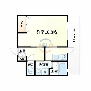 ES-Grande江坂公園【7階】の間取り