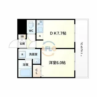 ES-Grande江坂公園【7階】の間取り