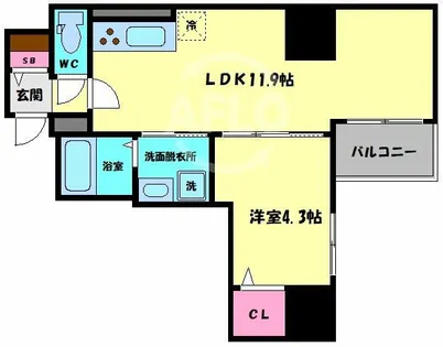 Gran Pino内淡路【8階】の間取り