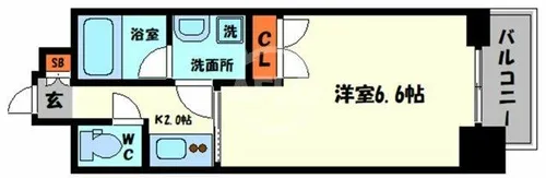 アスヴェル江戸堀【2階】の間取り