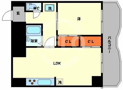 クレインハイツ南堀江【4階】の間取り