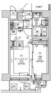 MELDIA CREST TAPP新大阪WEST【4階】の間取り