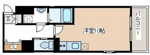 ブラービ阿波座【8階】の間取り