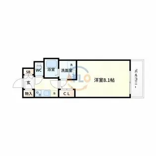 BPRレジデンス江坂【13階】の間取り