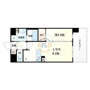 リビオレゾン塚本ステーションプレミア【8階】の間取り