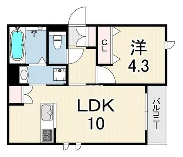 URBAN RISM COURT 西宮北口【2階】の間取り