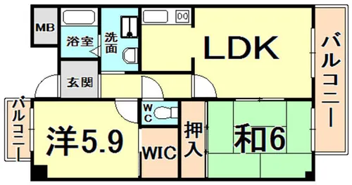 ソアール門戸荘【2階】の間取り