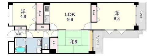 ミルキィウェイ33【1階】の間取り