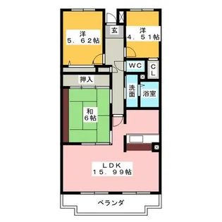 トーカンマンション社台【2階】の間取り