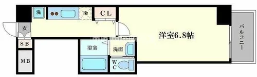 CQレジデンス大阪WEST【3階】の間取り