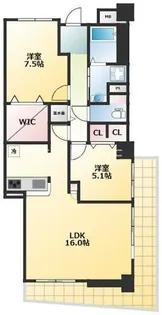 フォレステージュ谷町【4階】の間取り