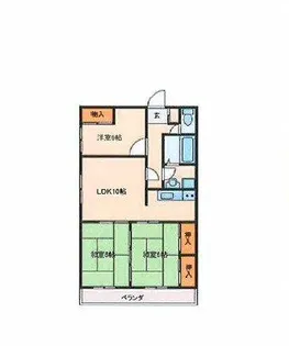 メゾンパークサイド【301号室】の間取り