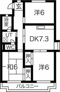 タートルヒルズ黒沢台【301号室】の間取り