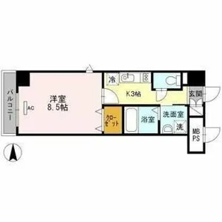 ウイステリア名城【2階】の間取り