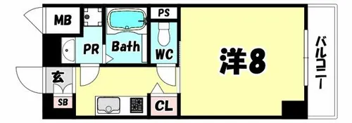 レジデンス三宮東グルーブ【1階】の間取り