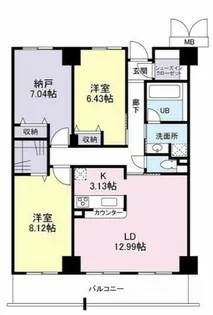 エスヴェール北梅田【14階】の間取り