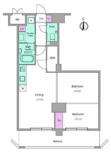 ビエラコート内久宝寺【12階】の間取り