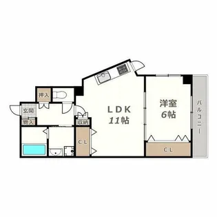 ハイクオリティアドニス【2階】の間取り