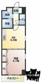 ビエラ江戸堀【4階】の間取り
