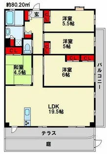 グランドパレス熊本町プレミアム【1階】の間取り
