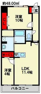 サンレリウス小倉片野NEXT【4階】の間取り