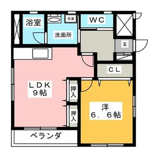 クレール車道Ⅱ【2階】の間取り