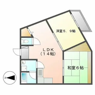メゾン赤坂【301号室】の間取り