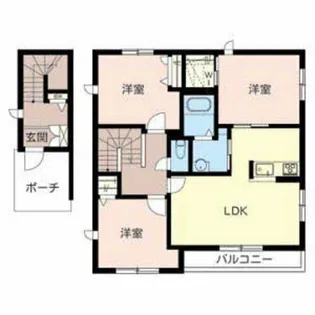 シャーメゾン戸牧【201号室】の間取り