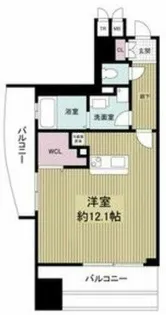 Lasante京橋【6階】の間取り