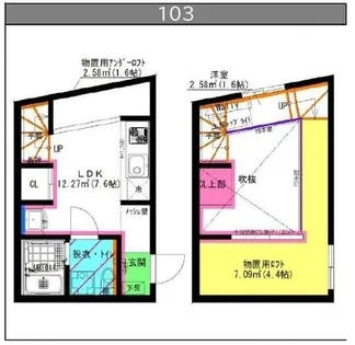SOLID本山【103号室】の間取り
