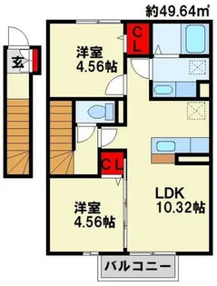ゆららⅢ【2階】の間取り