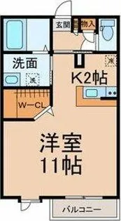 Add Wistaria 2【202号室】の間取り
